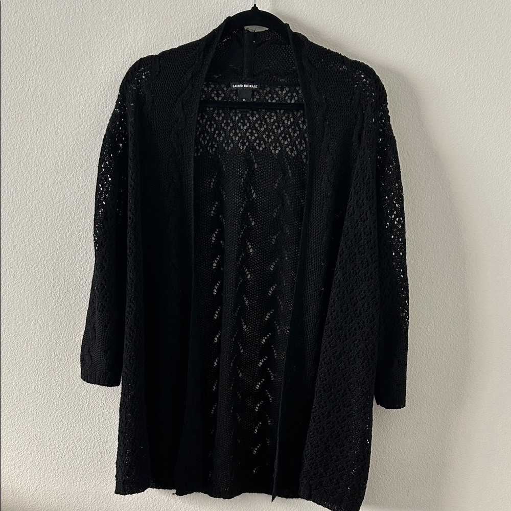 Lauren Michelle Elegant Black Knit Cardigan